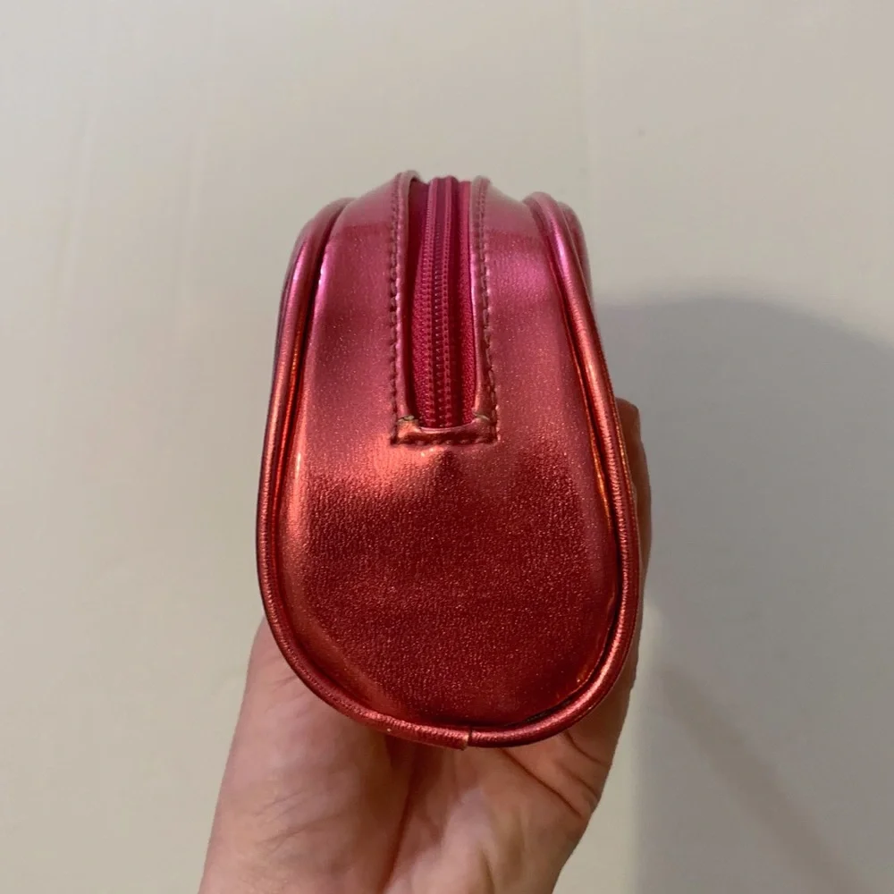 Kitson Pink Metallic Makeup Bag
